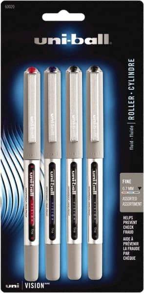 Uni-Ball - Roller Ball 0.7mm Stick Pen - Black, Red & Blue - Apex Tool & Supply