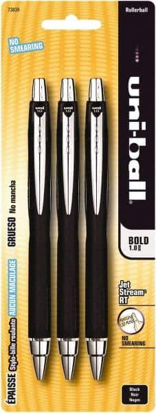 Uni-Ball - Roller Ball 1mm Retractable Pen - Black - Apex Tool & Supply