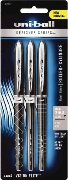 Uni-Ball - Roller Ball 0.5mm Stick Pen - Black - Apex Tool & Supply