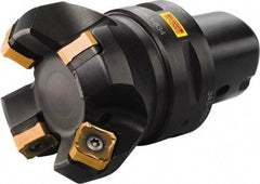Sandvik Coromant - 40mm Cut Diam, 40mm Arbor Hole, 6mm Max Depth of Cut, 45° Indexable Chamfer & Angle Face Mill - 4 Inserts, 345R-13T5 Insert, Right Hand Cut, Through Coolant, Series CoroMill 345 - Apex Tool & Supply