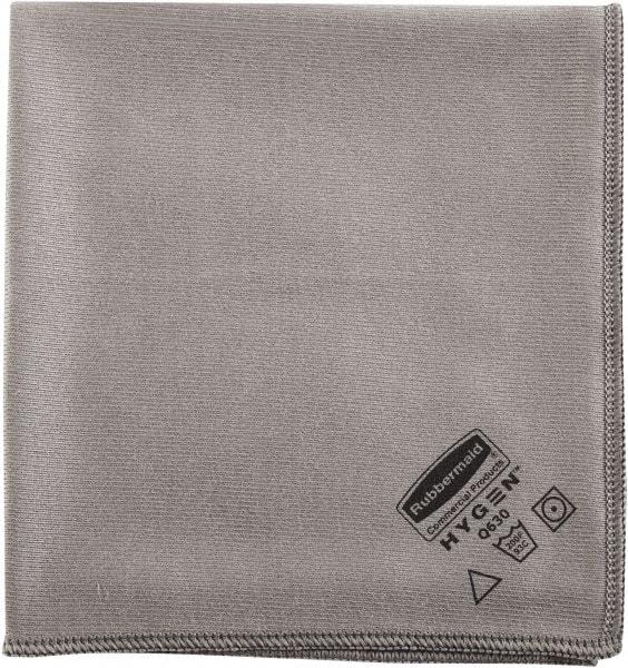 Rubbermaid - Dry Microfiber Wipes - Packet, 16" x 16" Sheet Size, Gray - Apex Tool & Supply
