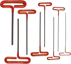 Bondhus - 8 Piece T-Handle Cushion Grip Hex Key Set - Hex Range 2 to 10mm - Apex Tool & Supply