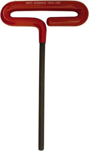 Bondhus - 10mm Hex, T-Handle Cushion Grip, Hex Key - 268mm OAL, Metric System of Measurement - Apex Tool & Supply