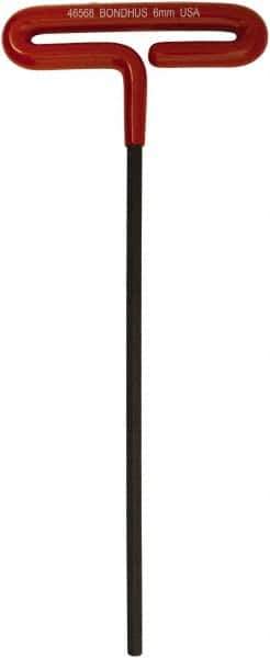 Bondhus - 6mm Hex, T-Handle Cushion Grip, Hex Key - 250mm OAL, Metric System of Measurement - Apex Tool & Supply