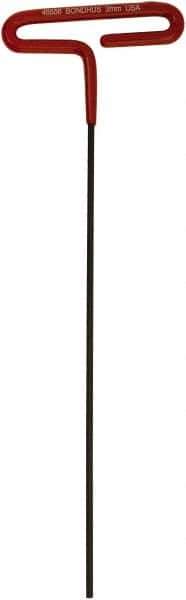 Bondhus - 3mm Hex, T-Handle Cushion Grip, Hex Key - 244mm OAL, Metric System of Measurement - Apex Tool & Supply