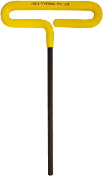 Bondhus - 5/16" Hex, T-Handle Cushion Grip, Hex Key - 264mm OAL, Inch System of Measurement - Apex Tool & Supply