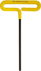 Bondhus - 5/16" Hex, T-Handle Cushion Grip, Hex Key - 264mm OAL, Inch System of Measurement - Apex Tool & Supply