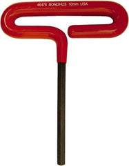 Bondhus - 10mm Hex, T-Handle Cushion Grip, Hex Key - 191mm OAL, Metric System of Measurement - Apex Tool & Supply