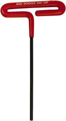 Bondhus - 5mm Hex, T-Handle Cushion Grip, Hex Key - 172mm OAL, Metric System of Measurement - Apex Tool & Supply