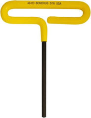 Bondhus - 5/16" Hex, T-Handle Cushion Grip, Hex Key - 187mm OAL, Inch System of Measurement - Apex Tool & Supply