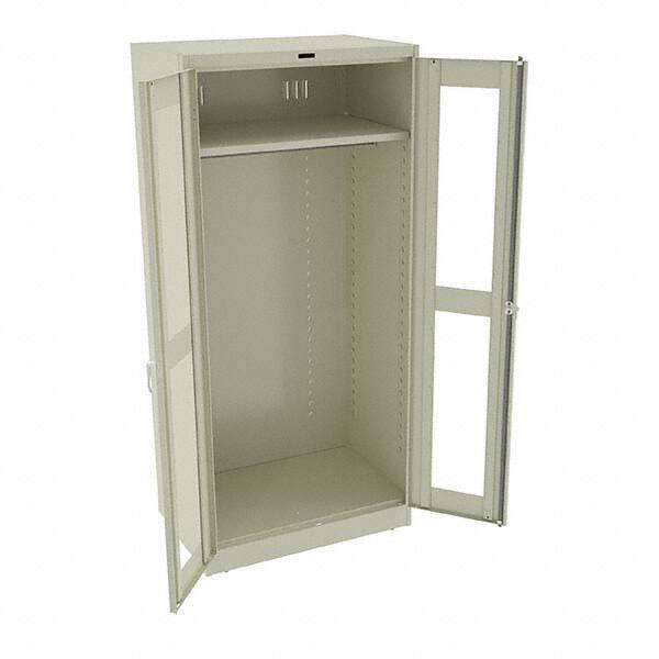 Tennsco - 2 Shelf Wardrobe Storage Cabinet - Steel, 36" Wide x 24" Deep x 78" High, Champagne/Putty - Apex Tool & Supply
