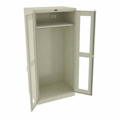 Tennsco - 2 Shelf Wardrobe Storage Cabinet - Steel, 36" Wide x 24" Deep x 78" High, Champagne/Putty - Apex Tool & Supply