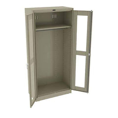 Tennsco - 2 Shelf Wardrobe Storage Cabinet - Steel, 36" Wide x 18" Deep x 78" High, Sand - Apex Tool & Supply
