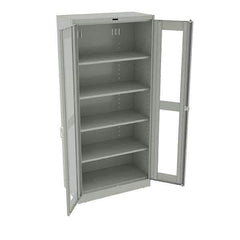 Tennsco - 5 Shelf Visible Storage Cabinet - Steel, 36" Wide x 18" Deep x 78" High, Light Gray - Apex Tool & Supply