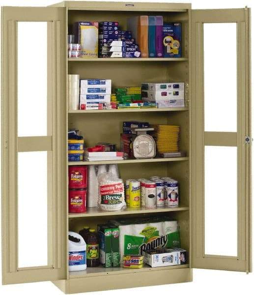 Tennsco - 5 Shelf Visible Storage Cabinet - Steel, 36" Wide x 18" Deep x 78" High, Black - Apex Tool & Supply