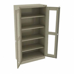 Tennsco - 5 Shelf Visible Storage Cabinet - Steel, 36" Wide x 18" Deep x 72" High, Sand - Apex Tool & Supply
