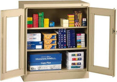 Tennsco - 3 Shelf Visible Storage Cabinet - Steel, 36" Wide x 18" Deep x 42" High, Black - Apex Tool & Supply