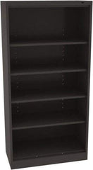 Tennsco - 5 Shelf, 200 Lb. Capacity, Closed Shelving Storage Cabinets and Lockers - 36 Inch Wide x 24 Inch Deep x 72 Inch High, Black - Apex Tool & Supply