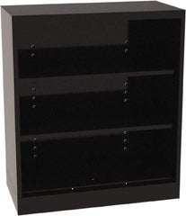 Tennsco - 3 Shelf, 200 Lb. Capacity, Closed Shelving Storage Cabinets and Lockers - 36 Inch Wide x 24 Inch Deep x 42 Inch High, Black - Apex Tool & Supply