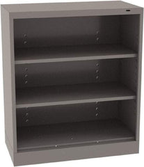 Tennsco - 3 Shelf, 200 Lb. Capacity, Closed Shelving Storage Cabinets and Lockers - 36 Inch Wide x 24 Inch Deep x 42 Inch High, Medium Gray - Apex Tool & Supply