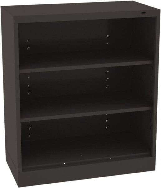 Tennsco - 3 Shelf, 150 Lb. Capacity, Closed Shelving Storage Cabinets and Lockers - 36 Inch Wide x 18 Inch Deep x 42 Inch High, Black - Apex Tool & Supply