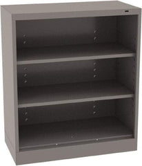 Tennsco - 3 Shelf, 150 Lb. Capacity, Closed Shelving Storage Cabinets and Lockers - 36 Inch Wide x 18 Inch Deep x 42 Inch High, Medium Gray - Apex Tool & Supply