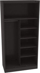 Tennsco - 6 Shelf, 150 Lb. Capacity, Closed Shelving Storage Cabinets and Lockers - 36 Inch Wide x 18 Inch Deep x 72 Inch High, Black - Apex Tool & Supply