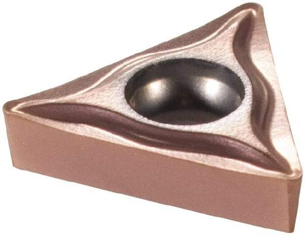 Sandvik Coromant - TCGT21.51 UM Grade 1125 Carbide Turning Insert - TiAlN/AlCr2O3 Finish, 60° Triangle, 1/4" Inscr Circle, 3/32" Thick, 1/64" Corner Radius - Apex Tool & Supply