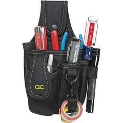CLC - Cell Phone Holster with 4 Pockets - Ballistic Polyester, Black, 5" Wide x 6" High x 1-1/2" Deep - Apex Tool & Supply