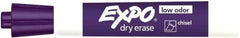 Expo - Purple Low Odor Chisel Tip 12 Pack Dry Erase Markers - For Use with Dry Erase Marker Boards - Apex Tool & Supply