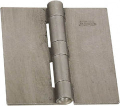 National Mfg. - 3-1/2" Long x 3-1/2" Wide Steel Full Surface Hinge - Plain Steel Finish, 5 Knuckles - Apex Tool & Supply