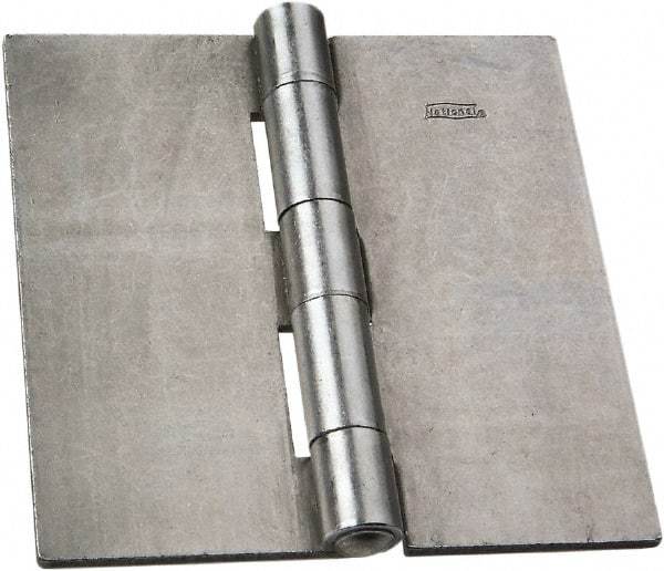 National Mfg. - 5" Long x 5" Wide Steel Full Surface Hinge - Plain Steel Finish, 5 Knuckles - Apex Tool & Supply