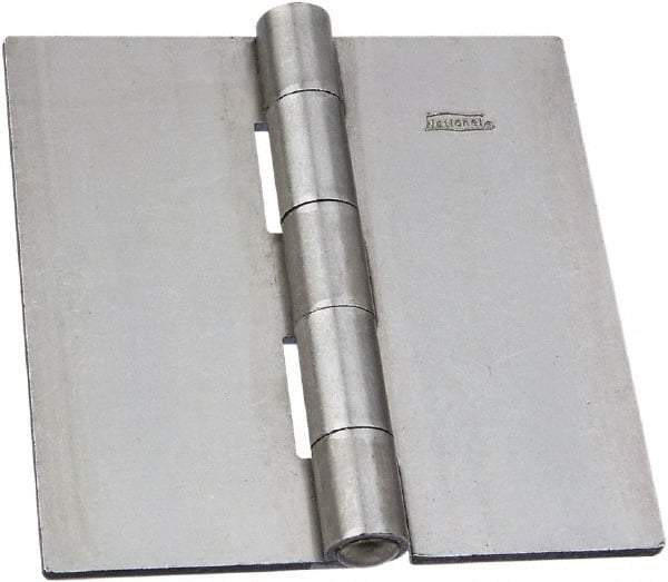 National Mfg. - 4-1/2" Long x 4-1/2" Wide Steel Full Surface Hinge - Plain Steel Finish, 5 Knuckles - Apex Tool & Supply