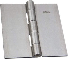 National Mfg. - 4-1/2" Long x 4-1/2" Wide Steel Full Surface Hinge - Plain Steel Finish, 5 Knuckles - Apex Tool & Supply