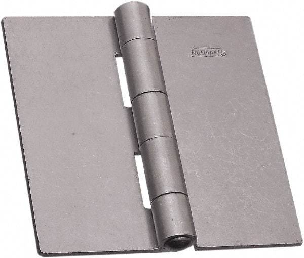 National Mfg. - 4" Long x 4" Wide Steel Full Surface Hinge - Plain Steel Finish, 5 Knuckles - Apex Tool & Supply