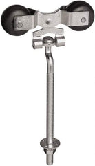 National Mfg. - 2 Piece, Zinc, Box Rail Hanger with Bolt - Use with Round Rail - Apex Tool & Supply