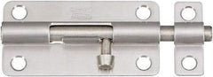 National Mfg. - 4" Long, 1.53" Wide Barrel Bolts - Stainless Steel - Apex Tool & Supply