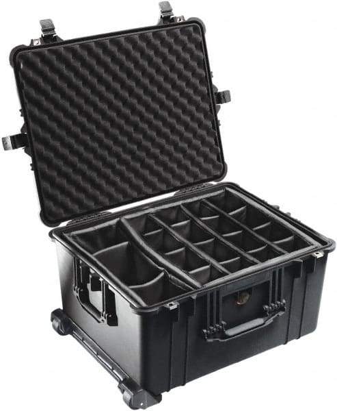 Pelican Products, Inc. - 19-37/64" Wide x 13-29/32" High, Clamshell Hard Case - Black, Polyethylene - Apex Tool & Supply