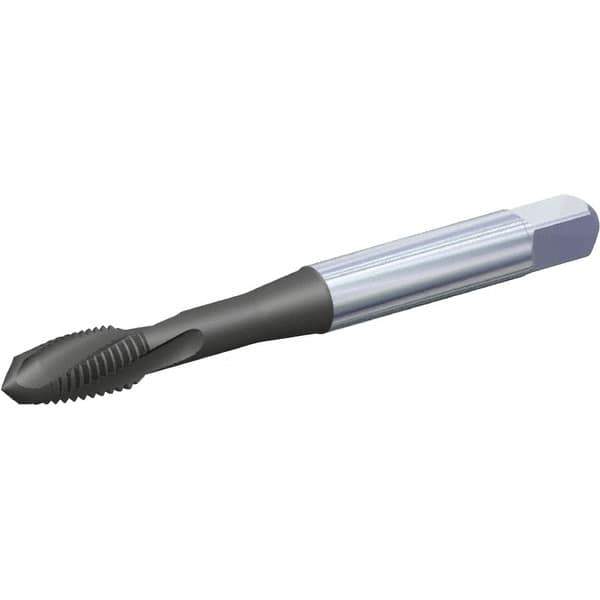 Kennametal - 3/4-10 UNC 3 Flute Plug Spiral Flute Tap - Vanadium High Speed Steel, Oxide Finish, 4-1/4" OAL, Left Hand Flute, Right Hand Thread, H3, Series T690 - Apex Tool & Supply