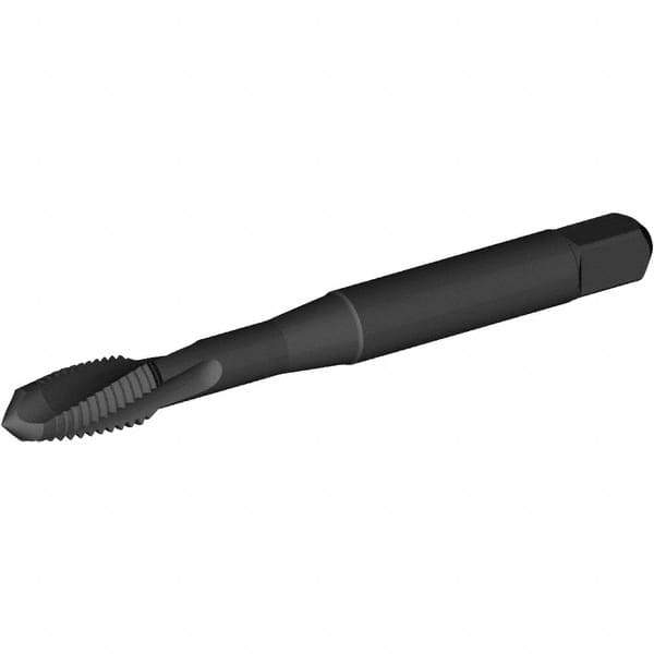 Kennametal - M12x1.75 Metric Coarse 3 Flute Plug Spiral Flute Tap - Vanadium High Speed Steel, Oxide Finish, 3-3/8" OAL, Left Hand Flute, Right Hand Thread, H2, Series T690 - Apex Tool & Supply