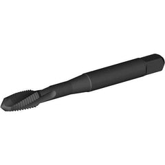 Kennametal - M12x1.75 Metric Coarse 3 Flute Plug Spiral Flute Tap - Vanadium High Speed Steel, Oxide Finish, 3-3/8" OAL, Left Hand Flute, Right Hand Thread, H2, Series T690 - Apex Tool & Supply