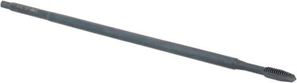Kennametal - #8-32 UNC 3 Flute H3 Oxide Finish High Speed Steel Spiral Point Extension Tap - Plug Chamfer, 6" OAL, 2B Class of Fit, Series T820 - Apex Tool & Supply