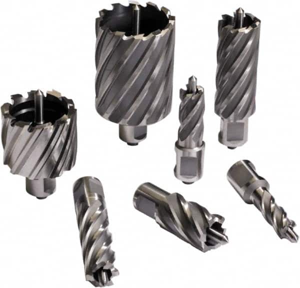 Cleveland Steel Tool - 1-11/16" Diam x 3" Deep Carbide-Tipped Annular Cutter - Apex Tool & Supply