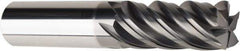 American Tool Service - 1", 1-3/4" LOC, 1" Shank Diam, 4" OAL, 5 Flute, Solid Carbide Square End Mill - Single End, AlCrN Finish, Spiral Flute, Variable° Helix, Centercutting, Right Hand Cut, Right Hand Flute - Apex Tool & Supply