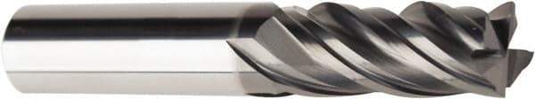 American Tool Service - 1/2", 1-3/4" LOC, 1/2" Shank Diam, 3-1/2" OAL, 4 Flute, Solid Carbide Square End Mill - Single End, AlCrN Finish, Spiral Flute, Variable° Helix, Centercutting, Right Hand Cut, Right Hand Flute - Apex Tool & Supply