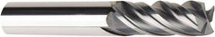 American Tool Service - 3/8", 7/8" LOC, 3/8" Shank Diam, 2-1/2" OAL, 4 Flute, Solid Carbide Square End Mill - Single End, AlCrN Finish, Spiral Flute, Variable° Helix, Centercutting, Right Hand Cut, Right Hand Flute - Apex Tool & Supply