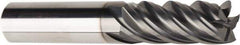 American Tool Service - 1/2", 1-1/2" LOC, 1/2" Shank Diam, 3-1/2" OAL, 5 Flute, Solid Carbide Square End Mill - Single End, AlCrN Finish, Spiral Flute, Variable° Helix, Centercutting, Right Hand Cut, Right Hand Flute - Apex Tool & Supply