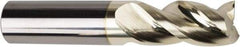 American Tool Service - 1", 1-3/4" LOC, 1" Shank Diam, 4" OAL, 3 Flute, Solid Carbide Square End Mill - Single End, ZrN Finish, Spiral Flute, Variable° Helix, Centercutting, Right Hand Cut, Right Hand Flute - Apex Tool & Supply