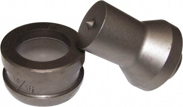Cleveland Steel Tool - 5/16 Inch Diameter Round Ironworker Punch - 1-11/64 Inch Body Diameter, 5/8 Inch Head Diameter, 1.574 Inch Overall Length - Apex Tool & Supply