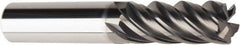 American Tool Service - 1/2", 5 Flute, Single End, Solid Carbide, 0.03" Corner Radius End Mill - 3-1/2" OAL, Right Hand Flute, 1-1/2" LOC, Right Hand Cut - Apex Tool & Supply